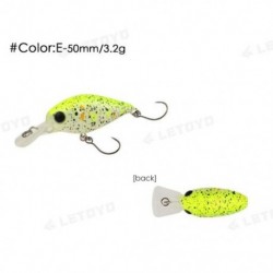 Szín: E - 1 db új, 3D szemű mesterséges pisztrángcsalik, felfüggesztett basszus, Crankbait, lebegő kemény csali,