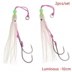 Szín: Világító - 12 cm - 2db Új Octopus Lure Squid Jig Fishing Puha csalik Big Squid Bionic Csaliszoknya Puha Csali