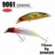 Szín: A szín - 75 mm-es 8g-os többszínű Minnow csalik horgászhorgok, hosszú dobású csalik lézeres csalik kültéri