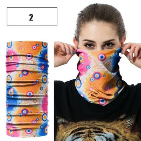 Szín: 2-2 - Divat Nyári Koponya Nyomtatott Légáteresztő Neck Tube Sísál Balaclava Magic Fejkendő Szabadtéri Túra