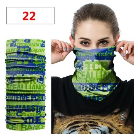 Szín: 1-22 - Divat Nyári Koponya Nyomtatott Légáteresztő Neck Tube Sísál Balaclava Magic Fejkendő Szabadtéri Túra