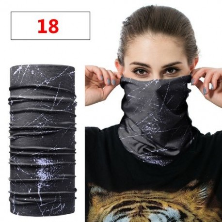 Szín: 1-18 - Divat Nyári Koponya Nyomtatott Légáteresztő Neck Tube Sísál Balaclava Magic Fejkendő Szabadtéri Túra