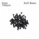 Szín: Soft Bean-4mm - 10 DB 3mm-12mm kerek fekete puha kemény gyöngyök horgászúszók gyöngyök űrdugó horgászcsalik
