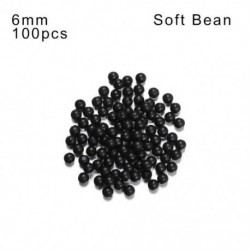 Szín: Soft Bean-6mm - 10 DB 3mm-12mm kerek fekete puha kemény gyöngyök horgászúszók gyöngyök űrdugó horgászcsalik