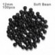 Szín: Soft Bean-12mm - 10 DB 3mm-12mm kerek fekete puha kemény gyöngyök horgászúszók gyöngyök űrdugó horgászcsalik
