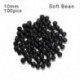 Szín: Soft Bean-10mm - 10 DB 3mm-12mm kerek fekete puha kemény gyöngyök horgászúszók gyöngyök űrdugó horgászcsalik