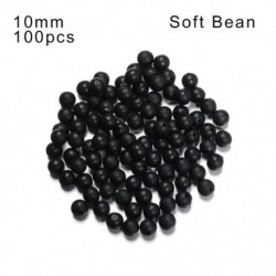 Szín: Soft Bean-10mm - 10 DB 3mm-12mm kerek fekete puha kemény gyöngyök horgászúszók gyöngyök űrdugó horgászcsalik