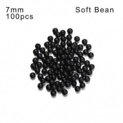 Szín: Soft Bean-7mm - 10 DB 3mm-12mm kerek fekete puha kemény gyöngyök horgászúszók gyöngyök űrdugó horgászcsalik