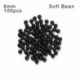 Szín: Soft Bean-8mm - 10 DB 3mm-12mm kerek fekete puha kemény gyöngyök horgászúszók gyöngyök űrdugó horgászcsalik
