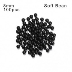 Szín: Soft Bean-8mm - 10 DB 3mm-12mm kerek fekete puha kemény gyöngyök horgászúszók gyöngyök űrdugó horgászcsalik