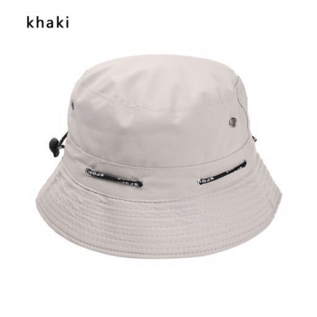 Szín: khaki - Divat Színes Férfiak Női Pamut Poliészter Vödörsapka Hip Hop Vadászat Túrázás Kerékpározás