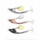 Szín: fekete 10g - Fém mini VIB kanál pörgető flitter műcsali csap Kemény csali Crankbait vibrációs pergető süllyedő