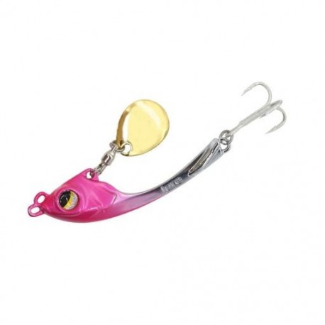 Szín: rózsaszín 10g - Fém Mini VIB Spoon Spin Spin flitteres csali csap Kemény csali Crankbait Vibrációs Spinner