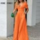 Szín: rózsaszín XL - Női Elegáns Szexi Mély V nyakú, Rövid Puff ujjú, Zseb, Széles Lábas Működő Jumpsuit