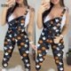 Szín: MULTI M - Elegáns női övzsebbel mintázott Bodycon alkalmi overál, nadrágos jumpsuit