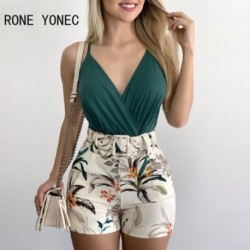 Szín: MULTI XL - Női, szexi, elegáns Cami Deep V nyakú virágmintás tompa szárnyak nyári Bodycon mini rövid szettek