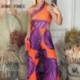 Szín: MULTI XL - Elegáns, növényi mintás női váll ujjatlan, formális, egyenes munkaruhák