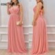 Szín: Pink XL - Elegáns, tömör, szexi spagettipántos női, fűzős Midriff Maxi szexi A-vonalú partiruhák