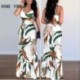 Szín: MULTI XL - Női Elegáns Mély V nyakú Szexi Mindenütt Spagetti pántok Midriff Maxi Szexi buliruhák