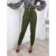 Szín: Army Green XL - Elegáns divat női magas derekú gombos záródású ceruza hosszú nadrág irodai női üzleti