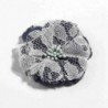 Szín: mélykék klip nélkül - 10 DB 5,5 cm-es 2,1&quot  divatos csipke kemény szövet virágok fejpánthoz haj