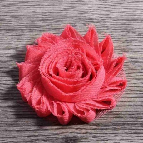 Szín: 0 klip nélkül - 10 db/tétel 2,6&quot  15 színű Hair Chic Shabby Chiffon Flowers Clipek gyerekeknek Hajkiegészítők