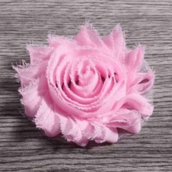 Szín: L klip nélkül - 10 db/tétel 2,6&quot  15 színű Hair Chic Shabby Chiffon Flowers Clipek gyerekeknek Hajkiegészítők