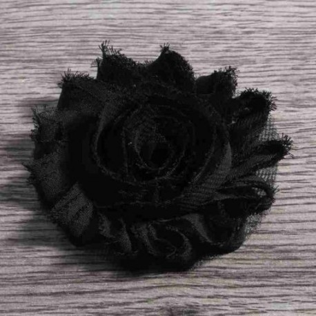 Szín: H klip nélkül - 10 db/tétel 2,6&quot  15 színű Hair Chic Shabby Chiffon Flowers Clipek gyerekeknek Hajkiegészítők