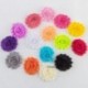 Szín: A klip nélkül - 10 db/tétel 2,6&quot  15 színű Hair Chic Shabby Chiffon Flowers Clipek gyerekeknek Hajkiegészítők