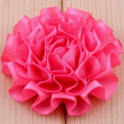 Szín: rózsaszín - 10 DB 5,5 cm-es divat kiváló minőségű elegáns szatén szalag virágok hajhoz kiegészítők hajvirág