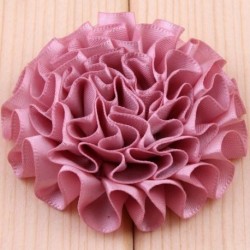 Szín: Flesh Pink - 10 DB 5,5 cm-es divat kiváló minőségű elegáns szatén szalag virágok hajhoz kiegészítők hajvirág