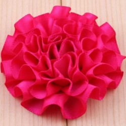 Szín: fukszia - 10 DB 5,5 cm-es divat kiváló minőségű elegáns szatén szalag virágok hajhoz kiegészítők hajvirág