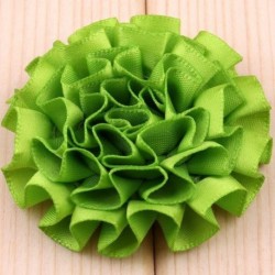 Szín: Lime - 10 DB 5,5 cm-es divat kiváló minőségű elegáns szatén szalag virágok hajhoz kiegészítők hajvirág