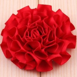 Piros szín - 10 DB 5,5 cm-es divat kiváló minőségű elegáns szatén szalag virágok hajhoz kiegészítők hajvirág