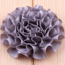 Szín: Szürke - 10 DB 5,5 cm-es divat kiváló minőségű elegáns szatén szalag virágok hajhoz kiegészítők hajvirág