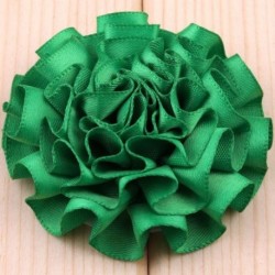 Szín: zöld - 10 DB 5,5 cm-es divat kiváló minőségű elegáns szatén szalag virágok hajhoz kiegészítők hajvirág