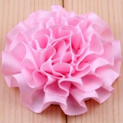 Szín: Lt Pink - 10 DB 5,5 cm-es divat kiváló minőségű elegáns szatén szalag virágok hajhoz kiegészítők hajvirág