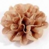 Szín: Khaki 1 PC - 1 db 10 cm-es 20 színű divatos üreges kivirágzott fűzőlyukú hajszövet virágok, puha, elegáns