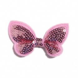 Szín: mély rózsaszín - 10 DB 2,3&quot -es 6 cm-es mini flitteres haj masni lányoknak fejpánt Boutique Butterfly formájú