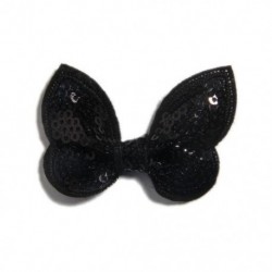 Fekete szín - 10 DB 2,3&quot -es 6 cm-es mini flitteres haj masni lányoknak fejpánt Boutique Butterfly formájú haj masni
