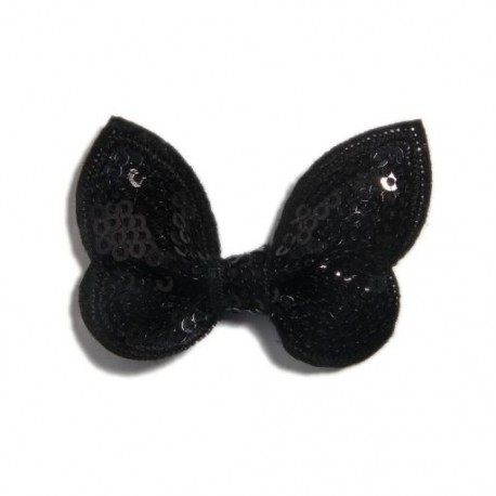 Fekete szín - 10 DB 2,3&quot -es 6 cm-es mini flitteres haj masni lányoknak fejpánt Boutique Butterfly formájú haj masni