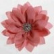 Szín: Dusty Pink - 5 DB 8,5 cm-es 3,4 hüvelykes lótusz sifon virágok gombbal lányoknak fejpántok Műszövet virág
