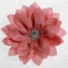 Szín: Dusty Pink - 5 DB 8,5 cm-es 3,4 hüvelykes lótusz sifon virágok gombbal lányoknak fejpántok Műszövet virág