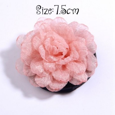 Szín: 19 - 5db Pink Series Rózsa Szövet Fej Virágok Kislányoknak Fejpántok Dekoráció Burn Chiffon Virág Hajcsatokhoz