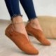 Szín: rózsaszín 37 - Tavasz ősz Új naplopók Női Cipők Puha divat Lapos Zapatos Női hegyes orrú sekély csónak Mujer