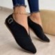 Szín: rózsaszín 37 - Tavasz ősz Új naplopók Női Cipők Puha divat Lapos Zapatos Női hegyes orrú sekély csónak Mujer