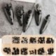 Szín: 12GPZ-6 - 12Rácsos Nail Art Mini fém gyöngyök arany ezüst apró rozsdamentes acél kaviár gyöngyök 0,6-2,0 mm 3D