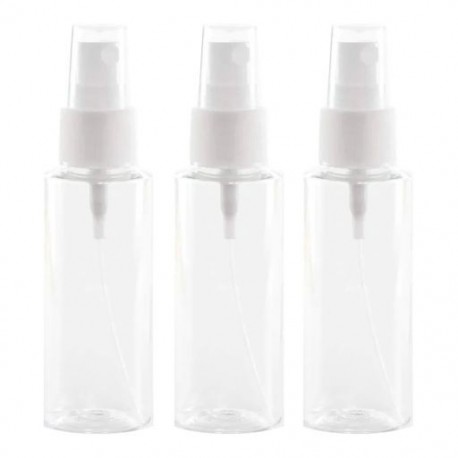 3db Újratölthető palackok Utazási átlátszó műanyag parfümporlasztó üres kis spray palack 100ml Toxic Free Safe