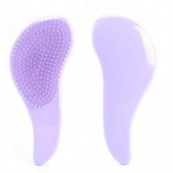 Szín: lila - Magic Handle Comb Anti Static száraz nedves fésű masszázs hajkefe Tangle Detangle zuhany hajkefe fésű szalon
