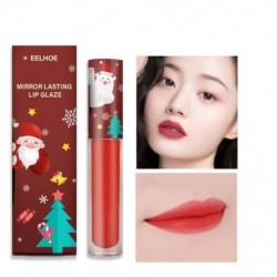 Szín: Vörös barna - Christmas Style matt bársonyos ajakmáz vízálló, tartós hidratáló szájfény matt tapadásmentes